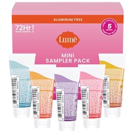 Lume Desodorante de Cuerpo Entero 5 Paquetes Sampler - Minis En Crema Invisible - Control de Olor A 72 Horas - Libre de Aluminio y Bicarbonato de...  