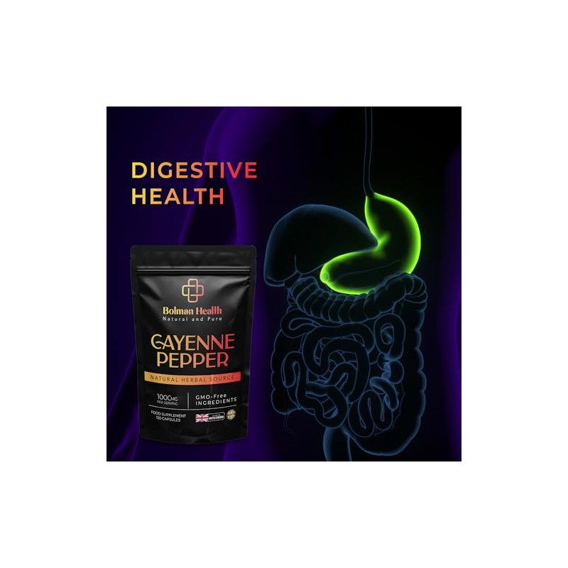 Cayenne Pepper Capsules | 1000mg Per Serving | 120 Vegan