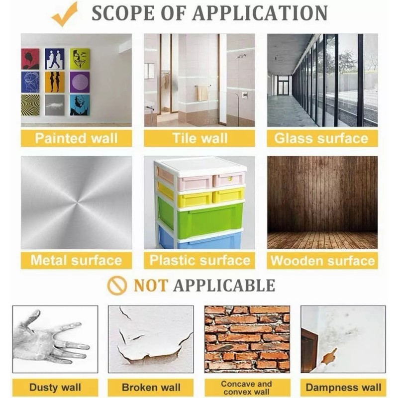 Ugaaiya Pizarron Vinil Blanco O Negro Adherible 200x45cm Lavable