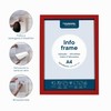 Europel Cornice Informativa Magnetica Autoadesiva A4 Rossa, Set da 2,