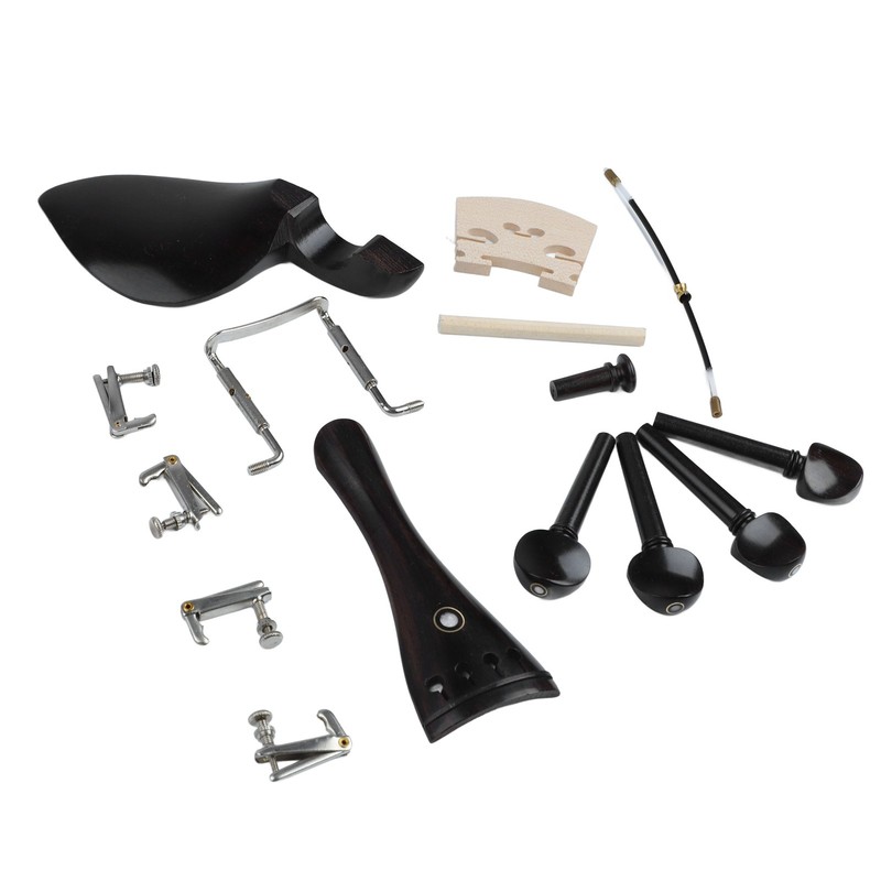 15Pcs Violin Accessory Tailpiece Chin Rest Tuning Peg Fine Tuner
