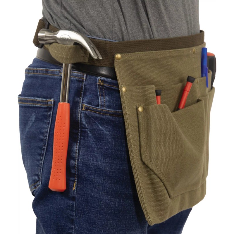 Rothco Olive Canvas Waist Work Apron Woodwork Tool Waist Apron