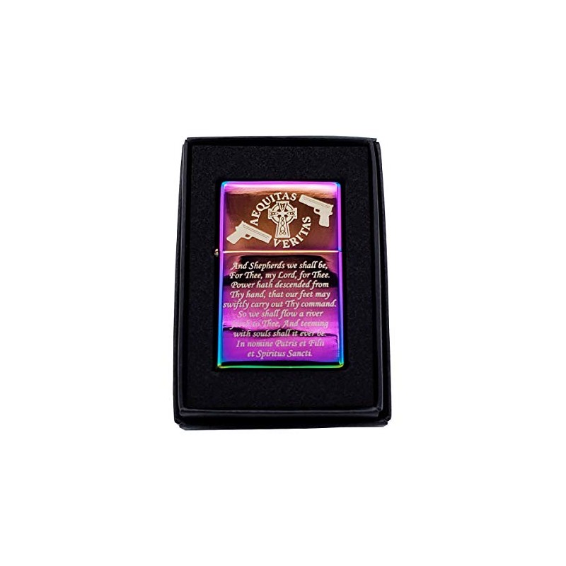 GIFTS INFINITY Boondock Saints Prayer Windproof Refillable Oil Lighter with