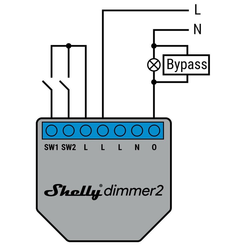Shelly Dimmer 2, Intelligent WiFi Dimmer, No Neutral Conductor Required,