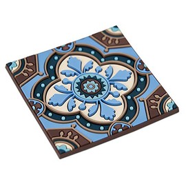 Images D'Orient Coaster Sejjadeh Azur, Pack of 6