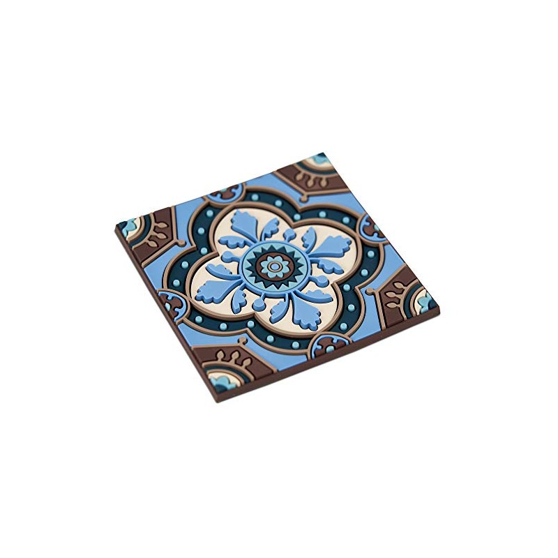 Images D'Orient Coaster Sejjadeh Azur, Pack of 6