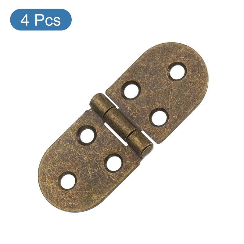 uxcell Folding Table Hinge, 4pcs Iron 270 Degree Round Edge