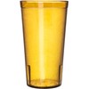 Carlisle 521613 Stackable Shatter-Resistant Plastic Tumbler, 16 oz., Amber