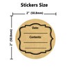 2 Inch Canning Jar Stickers,Kraft Round Shape Canning Labels for