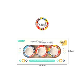 Lotsdonxia 6-Piece Set of Magnetic Stress Relief Rings: A Fidget Spinner Toy for Hand Decompression and Anxiety Relief（B）