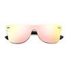 FEISEDY Rimless Sunglasses Mirrored Men Women One Piece Dark Lenses