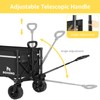 ROSONG Collapsible Wagon Cart with Wheels Foldable - Folding Utility