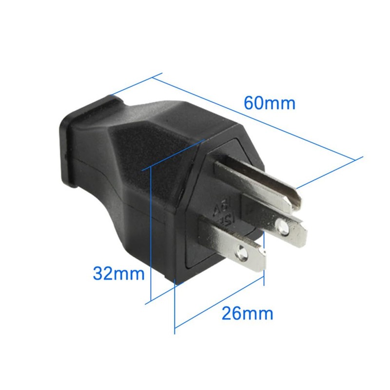 Generic Straight Blade Plug 15 Amp 125 Volt, Grounding 3-Wire