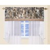 Violet Linen Silky Bloom Window Valance, Beige