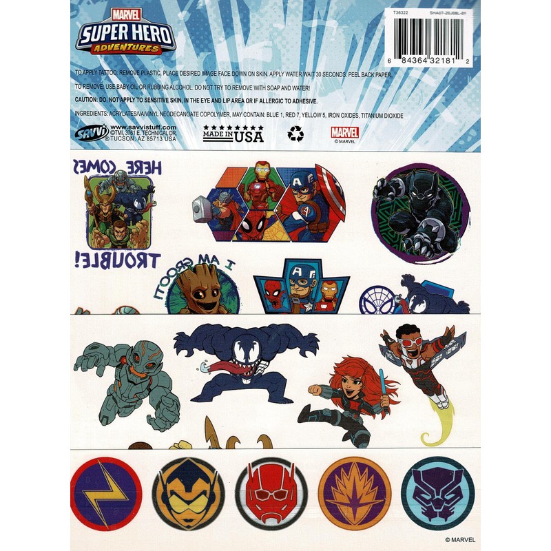 Savvi - Classic Tattoos - 25 Tattoos Super Hero Adventures