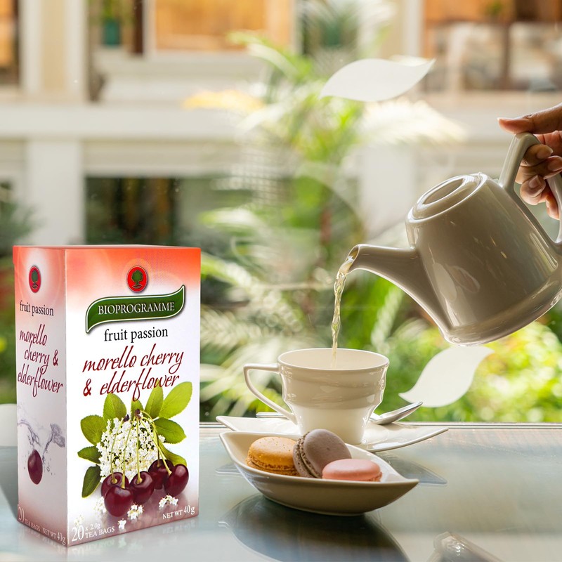 80 Tea Bags Morello Cherry & Elderflower - 4 Boxes