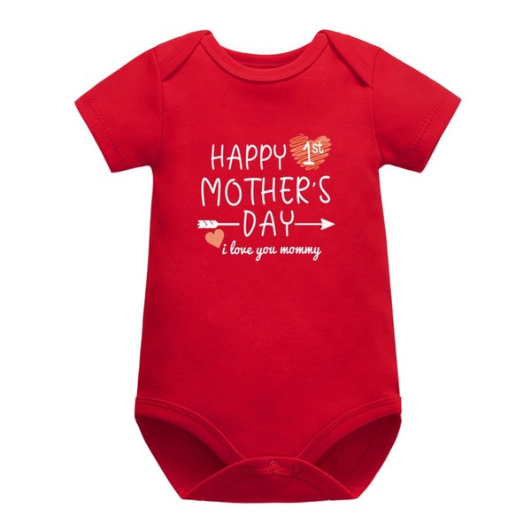 Happy 1st Mother’s Day Romper Bodysuit Newborn Infant Baby I