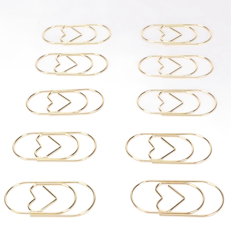 Paper Clips Prevent Slip Rust Proof Love Heart Shaped Decorative