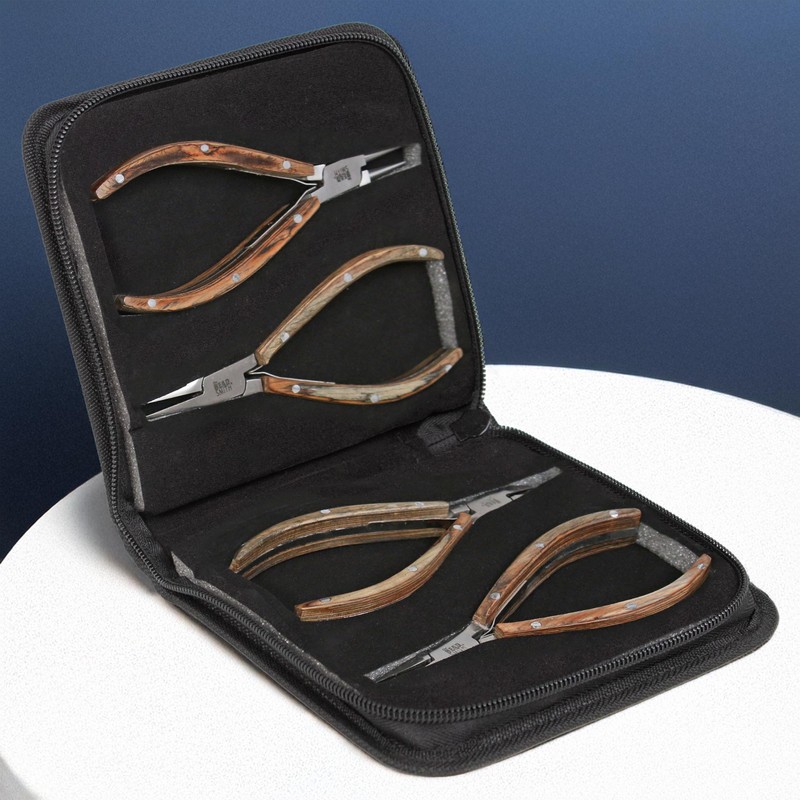 The Beadsmith Wooden Pliers Set - Natural Elements - 4-Piece