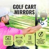 Stripebird - Magnetic Golf Cart Mirrors 2.0 (Black) - No
