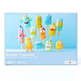 Monster Popsicles, 100 Pieces Jigsaw Puzzles, for Beginners, Kids Puzzles, Family Puzzles, Family Game Nights, Finish Size 15.7 x 11.8 in