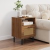 DongRong Rattan Nightstand, Bedside Tables with Drawer, Boho End Tables