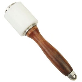 NOELAMOUR Leathercraft Hammer Nylon Carving Punching Tool Engraved Leather Carving Leather Art (White)