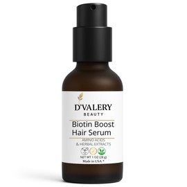 Biotin for Hair Growth Women & Men – Hair Serum for Thicker, Fuller Hair – Nourishing Treatment with Amino Acids, Pea Sprout & Vitamin E – 1 oz