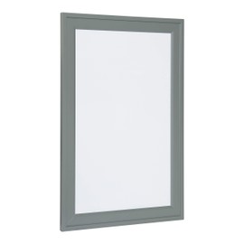 DesignOvation Bosc Decorative Framed Magnetic Dry Erase Board, Gray, 18.5x27.5
