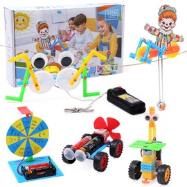 Felly STEM Kits for Kids 6-12 Years Old, 5 in 1 Electronic Science Experiments Toys, Robot Kit Engineering Building Activities Kit Educational Learning Toys for Kids Boys Girls