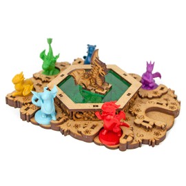 TowerRex Organizer for Flamecraft with 7 Dragons Tray - Upgrade Board Game with Storage Box Organizer for Cards, Tokens and Dice - Accessories Upgrade for Components of Flamecraft