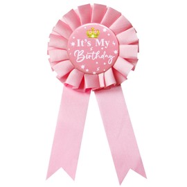 It's My Birthday Badge Pin Satin Birthday Ribbon Pin for Girls Happy Birthday Brooch Pins Party Decorations