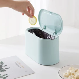Ciieeo Desktop Mini Trash Can Ejection Lid Compact Garbage Container for Home Office and Dorm Use Odor-preventing Design for Tabletop Organization