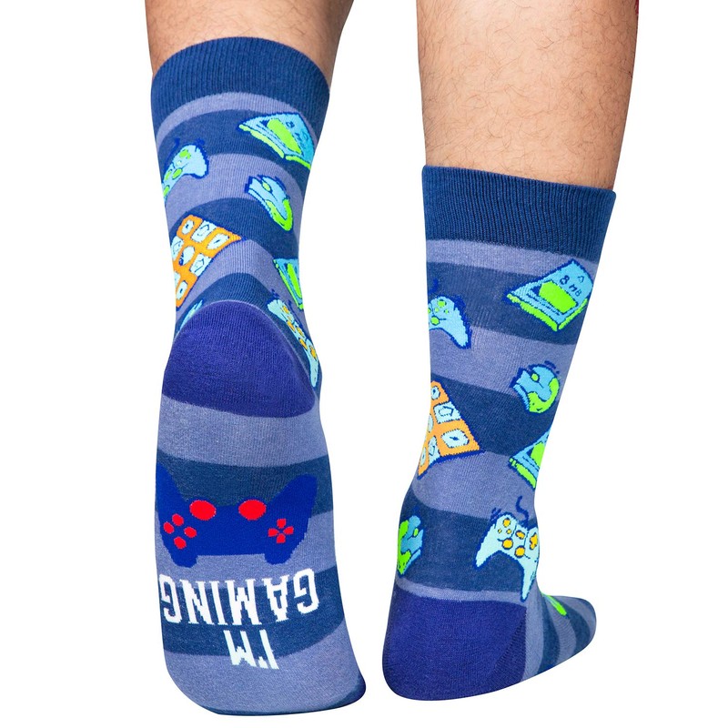 PanPacSight Gaming Socks for Men, Fun Mid-Calf Socks with Game