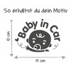 P004 Baby in Car Sticker 14 cm x 10 cm