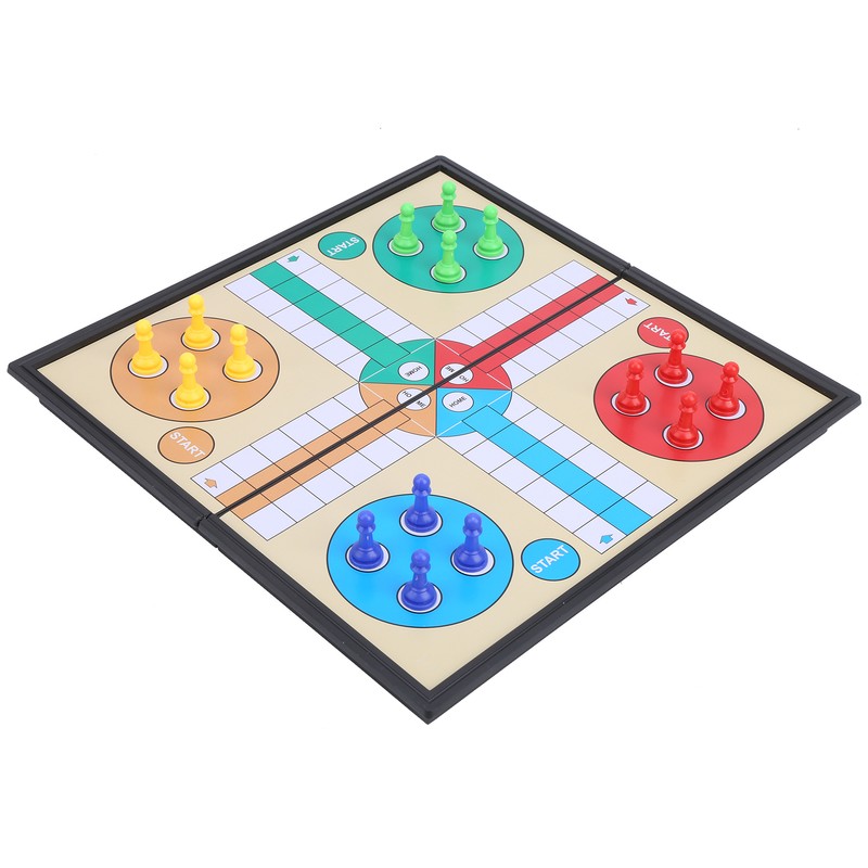 Plastic Magnetism Aeroplane Chess Board Games Toy Set with Foldable