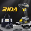 RIDA Cordless Brushless Impact Driver 180N.m, 20V Electric Impact Drill/Driver