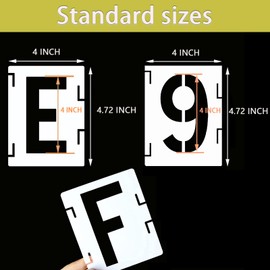 mohito Numbers Letters Large Alphabet Stencil, 42 Pieces Letter Stencil, Reusable Letters Stencil, Wooden Signs Painting DIY, for Wooden Signs Painting DIY and Crafts