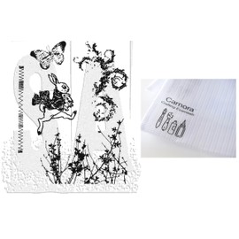 Tim Holtz Stampers Anonymous Spring Sprung Cling Stamp (CMS084), Part of Curations March 2025 Release + Carnora Mesh Storage Bag