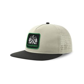Forge Bros Camping Outdoor Streetwear Hat with Flat Visor Embroidered Patch Light Grey