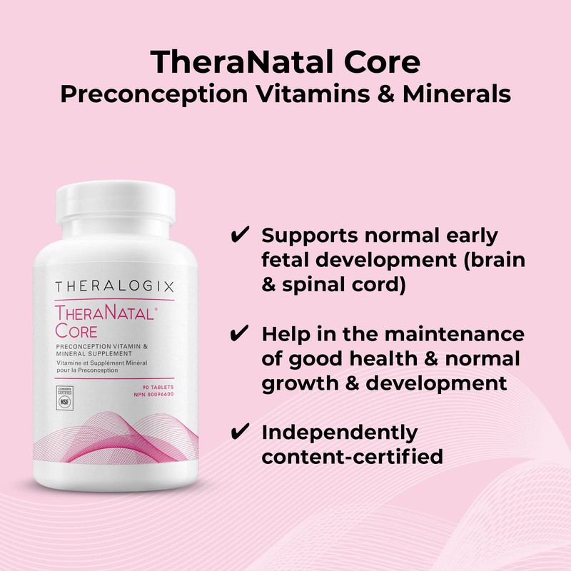 TheraNatal Core Preconception Prenatal Vitamin & Mineral Supplement (90 Day