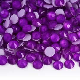 Blinginbox Flatback Glass Rhinestones,Neon Gems 288pcs Non Hotfix Crystal Rhinestones for Nail Crafts Clothes Tumblers Face Makeup,Dk.Purple Neon,SS30