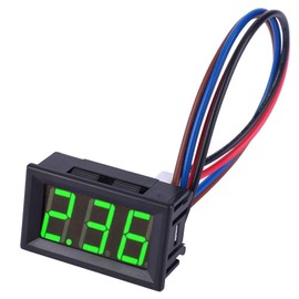 Continuous Current Ammeter Digital Mini LED Ring High Precision 2 Wire 0-10A (with Overcurrent Protection) (Green)