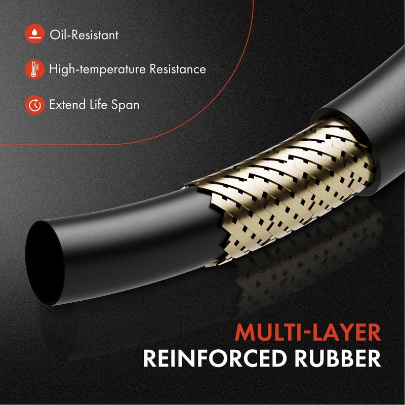A-Premium Automatic Transmission Oil Cooler Line Hose Assembly Compatible with