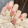 Watercolor Pink Flower Nail Tips 24TIPS / 수채화 핑크 플라워 붙이는 네일팁 24tips
