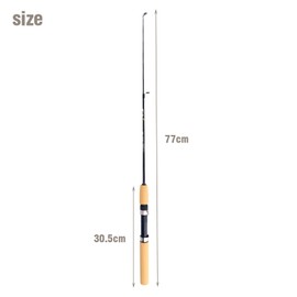 VBESTLIFE Ice Winter Fishing Rod Retractable Mini Fiberglass Fishing Rod for Winter Ice Fishing