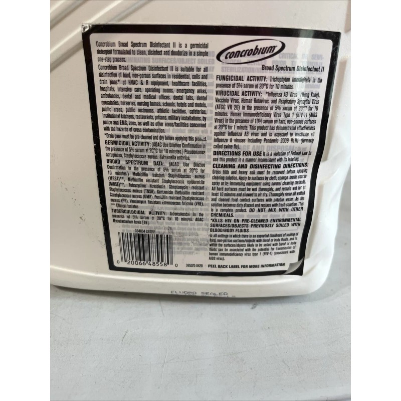 Concrobium Broad Spectrum Disinfectant 1 Gallon New & Sealed