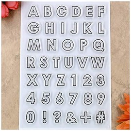 Kwan Crafts English Alphabet Number Clear Stamps for Card Making Decoration and DIY Scrapbooking