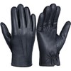 GSG SINCE 1998 Mens Chrome-free Leather Gloves Winter Touchscreen Sheepskin