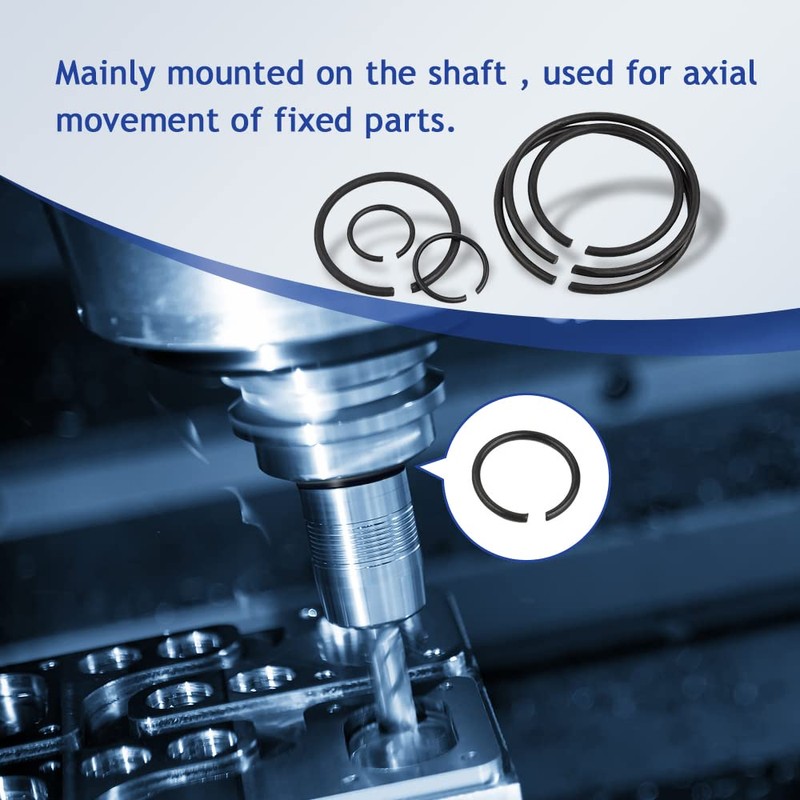 120Pcs GB895.2 Φ10-Φ26 Retainer Clip 65Mn Shaft Steel Wire Ring